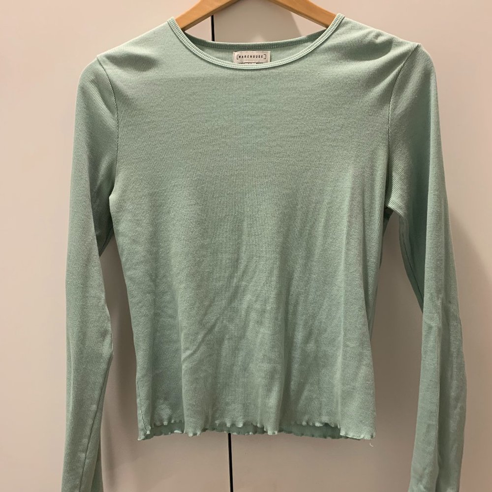 ASOS Warehouse Ribbed Long Sleeved Top - Picture 3 of 5